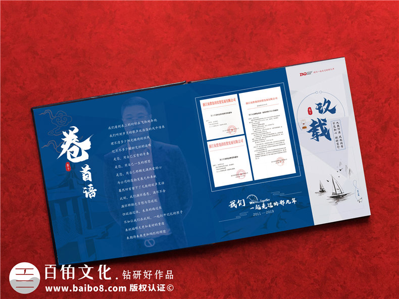 老總退休工作紀念照片影集-將工作照片/領(lǐng)導(dǎo)/同事的留言做成相冊